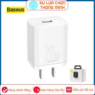 Củ sạc nhanh baseus super si baseus ccsup 20w - cốc sạc type c - sạc nhanh chuẩn pd - hỗ trợ sạc nhanh - hàng chính hãng