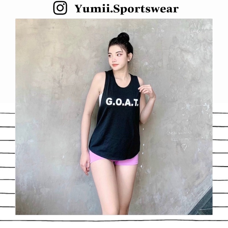 Áo Tank Thể Thao Mặc Ngoài Tập Gym Yoga Nữ - Áo Tank Thể Thao Ba Lỗ GOAT, Chất Lưới Mềm Mịn, Thoáng Mát
