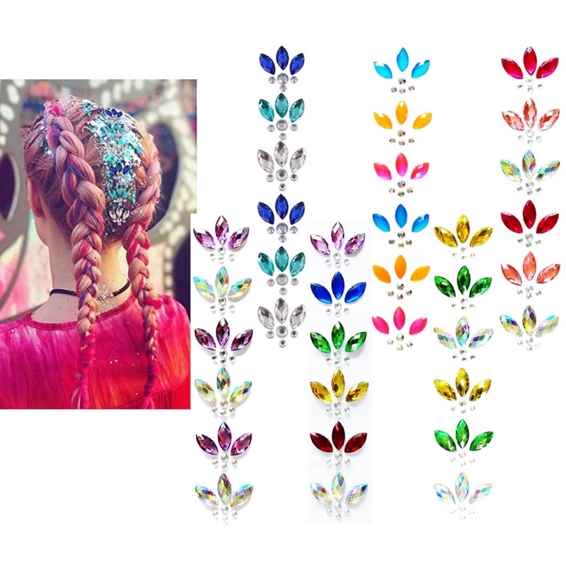 💖Hair Crystal for Ravers - Dán tóc crystal mớiii toanh 💖