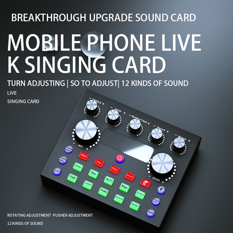 Bộ Sound Card V8S Và Micro Bm 800 Tặng Tai Nghe  Hát Livestream - Karaoke - Thu âm