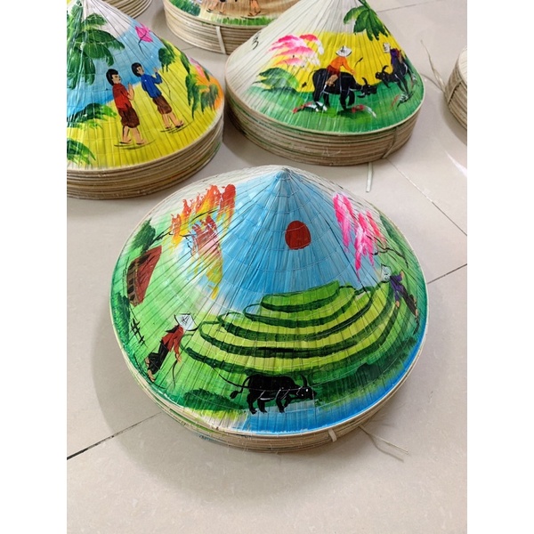 Nón Lá Vẽ Trẻ Em, Người Lớn Size 30cm, 40cm