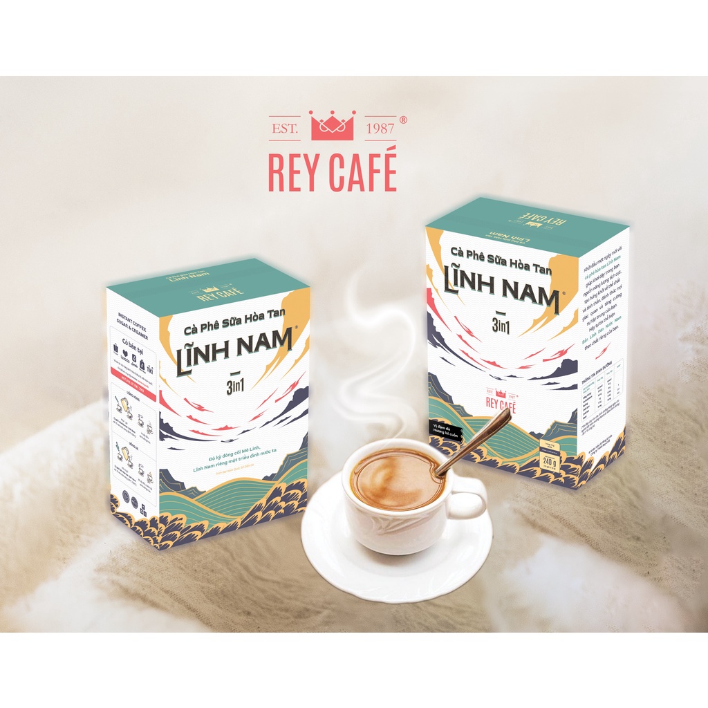 Cà Phê Sữa Hòa Tan LĨNH NAM 3IN1  - Instant Coffee - Vị đậm đà, Hương lôi cuốn - SP của Rey Cafe