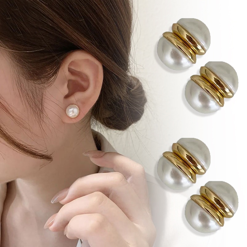 Khuyên Tai Nam Châm Đính Ngọc Trai Nhân Tạo Không Cần Xỏ Lỗ Mới Cá Tính Dành Cho Bạn Nữ