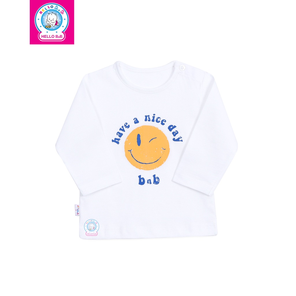 Áo nút vai trắng tay dài AL0013  HELLO B&B- HELLO BB
