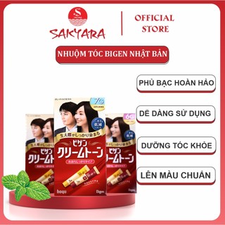 Thuốc nhuộm tóc thảo dược Bigen nhuộm tóc  top 1 Nhật Bản phủ bạc an toàn lên màu chuẩn