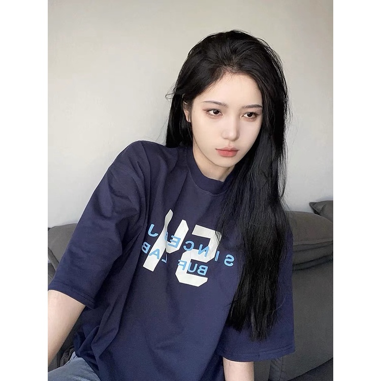 NRVP Áo Thun Unisex Mùa Hè Dáng Suông Tay Cộc Phong Cách Hàn Quốc Cho Nam Nữ