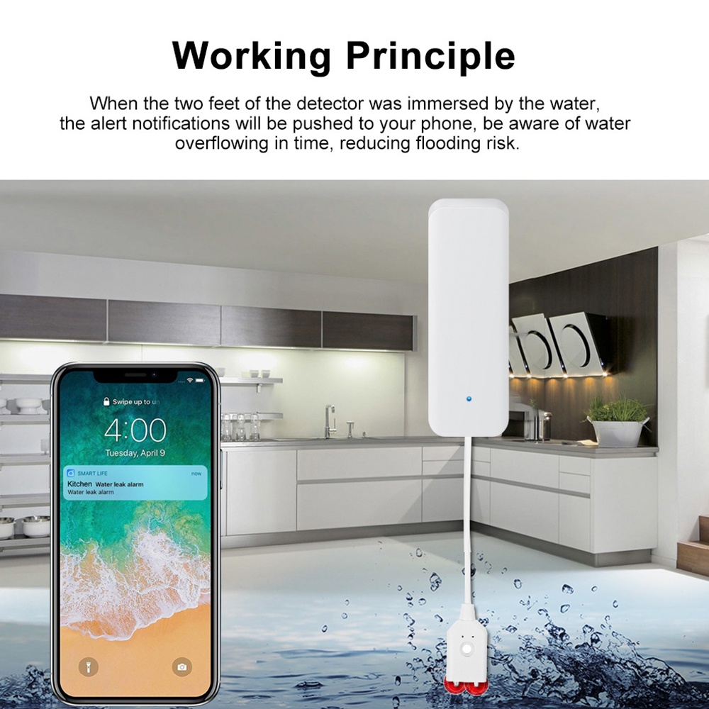 DIYMORE Chuông Báo Rò Rỉ Nước Kết Nối WiFi