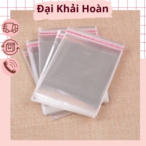 1 KG Túi Nilon Dán Miệng/ Túi OPP dán miệng trong suốt, đóng gói phụ kiện, quần áo.