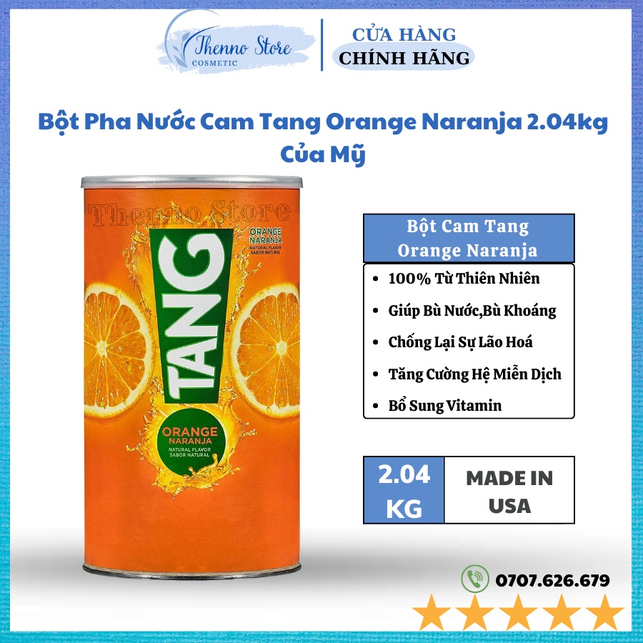 Bột Pha Nước Cam Tang Orange Naranja 2.04kg Của Mỹ