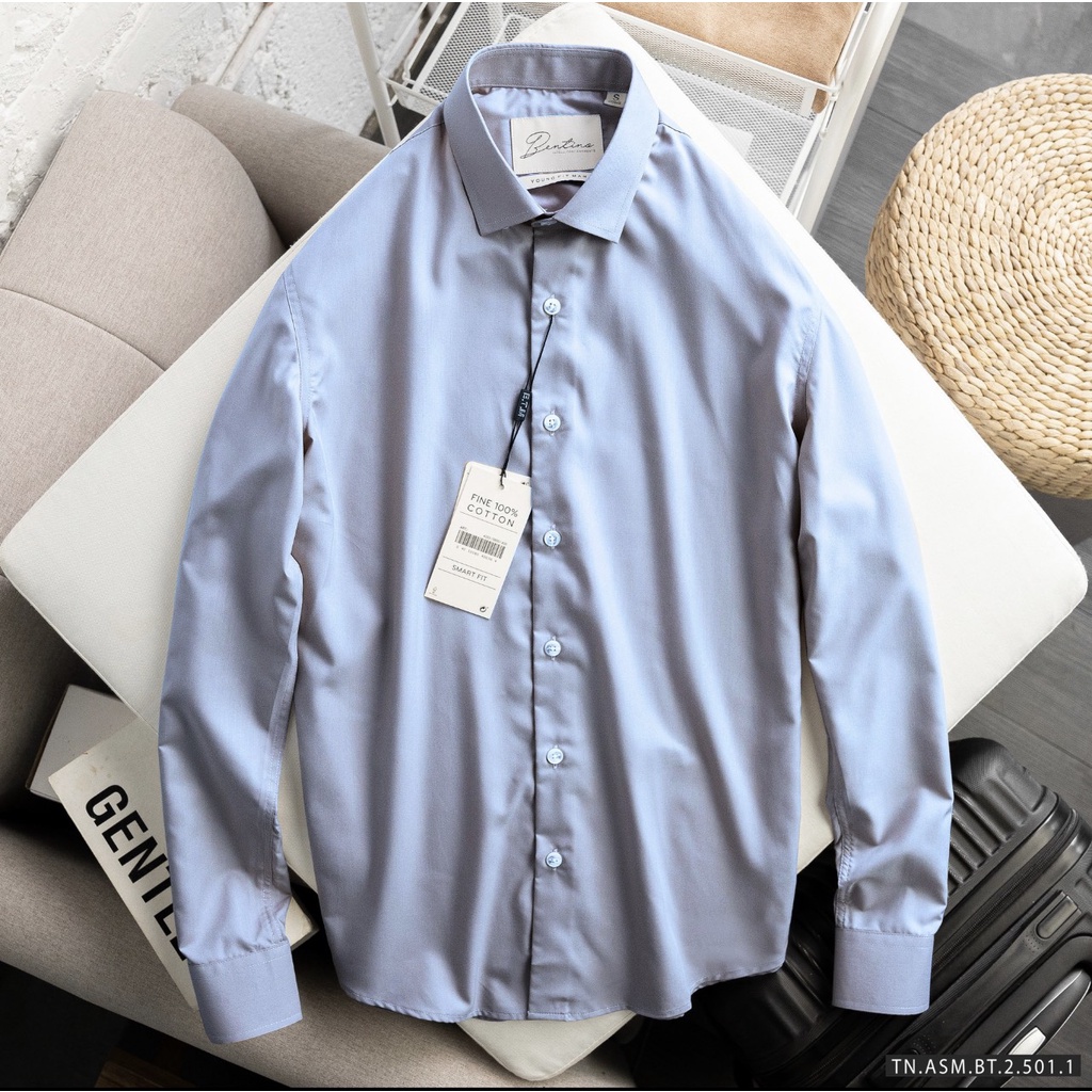 Áo sơ mi nam dài tay trẻ trung với chất liệu modal chống nhăn, mịn mát, form slim fit B501