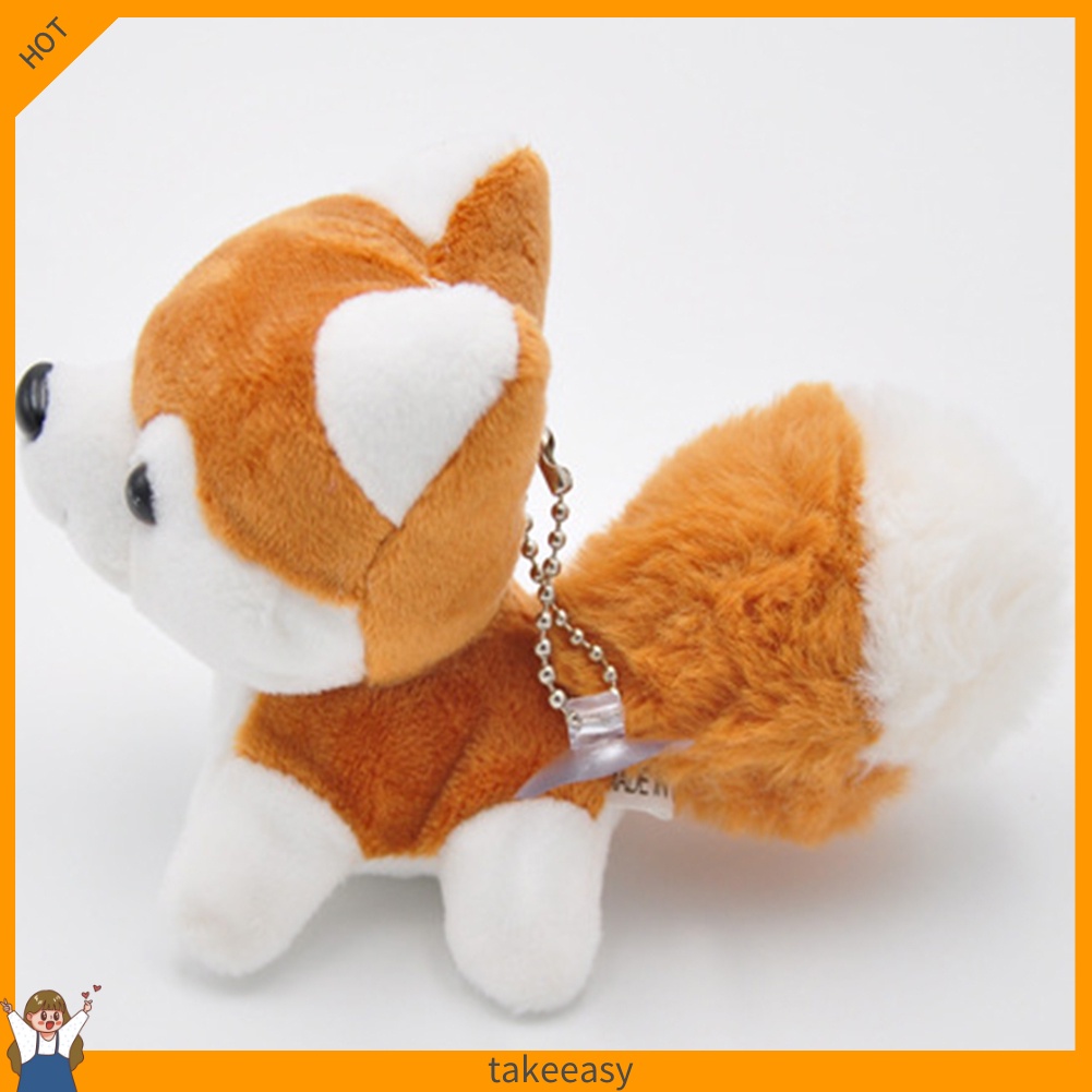 Móc khóa hình chú chó husky nhồi bông xinh xắn