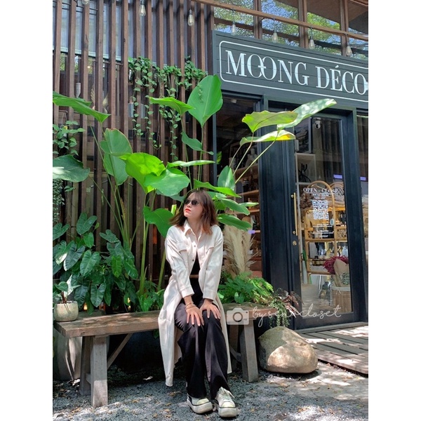 Váy sơmi tay dài form suông nhung mịn vintage (Ảnh thật/Video)