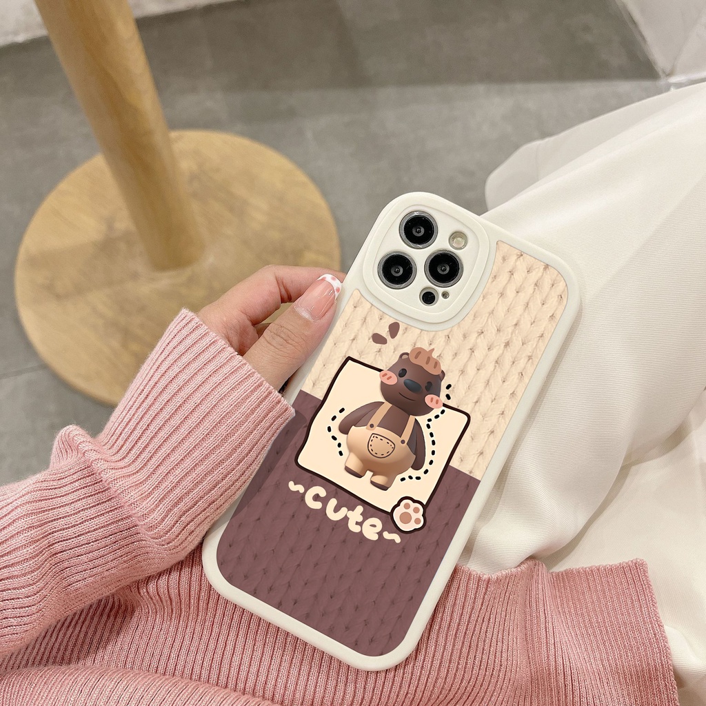 Ốp Điện Thoại tpu Hình Gấu Kèm Dây Đeo Cho iPhone 7plus 11 12Pro 8plus 12 13pro 12promax 7g 6plus xs xr xsmax 11pro max