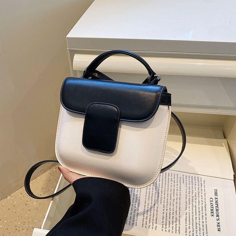 Túi Xách Đeo Vai Hình Vuông Cỡ Nhỏ Màu Sắc Tương Phản Thời Trang Cao Cấp Cho Nữ