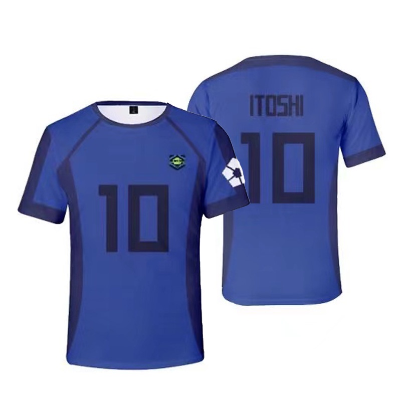 Bộ Đồ Thể Thao Hóa Trang Đội Tuyển Bóng Đá Xanh Dương Có Khóa Chigiri Số 8 Z No.11 Chigiri Hyouma