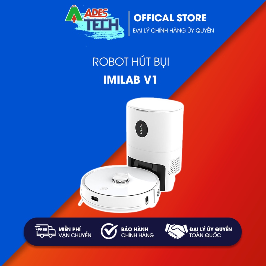 Robot hút bụi lau nhà Xiaomi Imilab V1 - lực hút 2700 Pa - BH 12 THÁNG