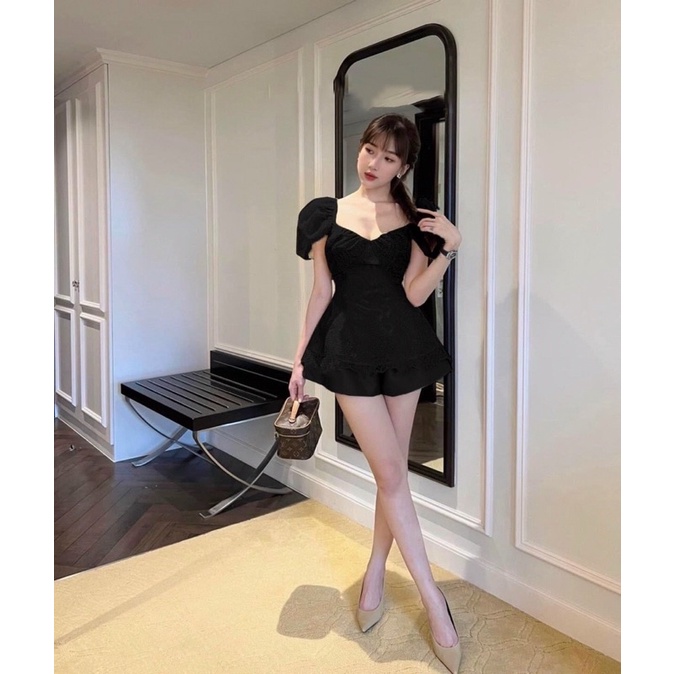 SET ÁO REN HOA CÚP NGỰC TAY BỒNG SHORT 3M 💎