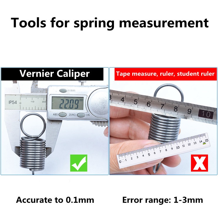 Bộ 5 Lò Xo Áp Suất 1.5mm OD17-25mm Dài 20~100mm