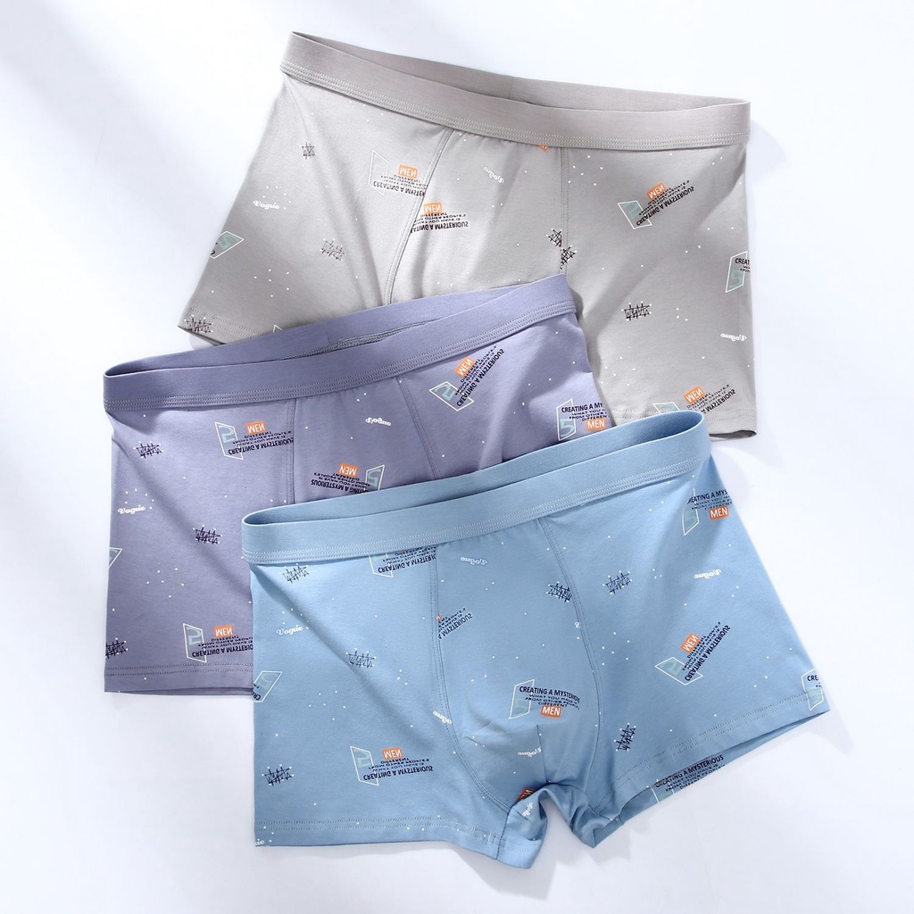 Quần Lót Boxer Cotton Lưng Vừa Kháng Khuẩn Thoáng Khí Thời Trang Cao Cấp Cho Nam