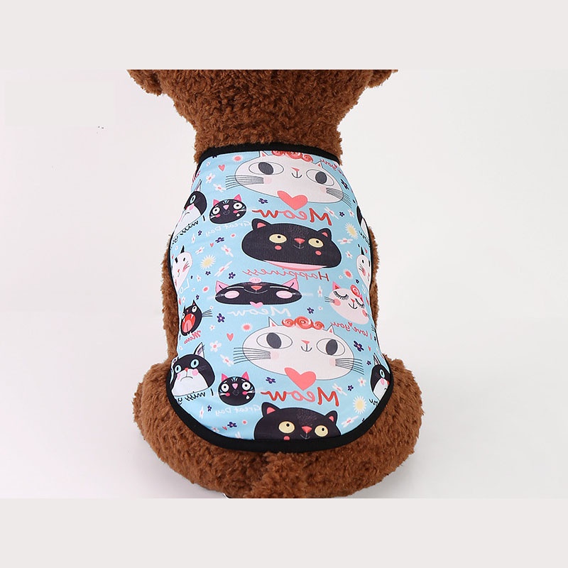 Áo Ba Lỗ Co Giãn Thoáng Khí In Họa Tiết Dâu Tây / Gấu Trúc Cỡ Nhỏ / Vừa Co Giãn Thời Trang Mùa Hè Cho Thú Cưng