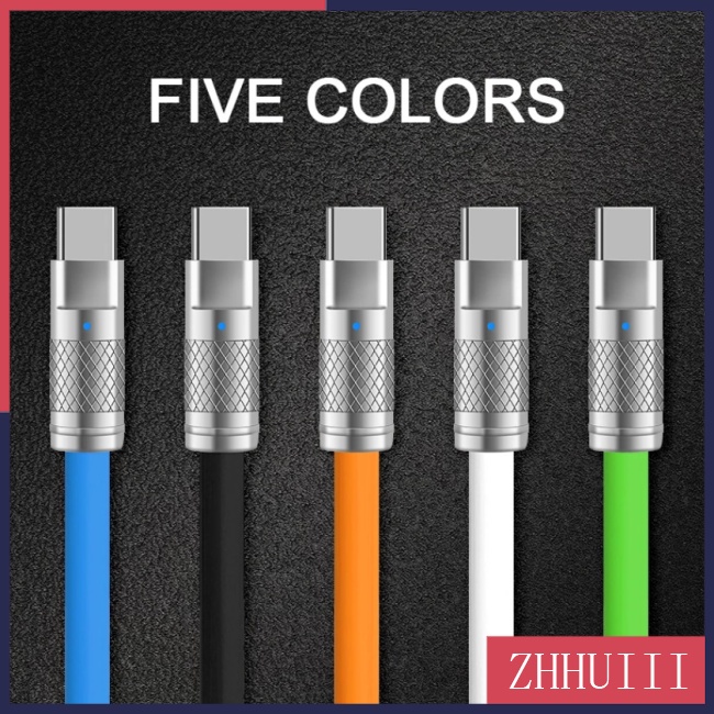 Dây Cáp Sạc Nhanh Usb Type C 120w 6a Có Đèn Led Báo Hiệu Tương Thích Cho Xiaomi Huawei Samsung