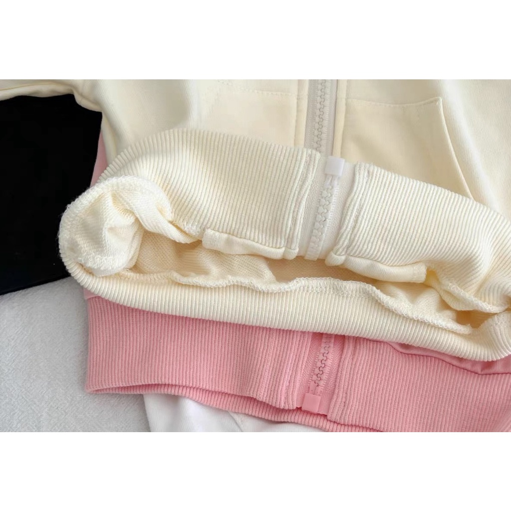 Áo khoác thu đông cho bé gái TAI Lợn chất nỉ da cá có mũ dễ thương 7 - 20kg