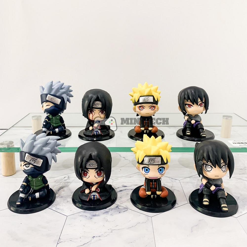 Combo 4 Mô Hình Naruto MÔ HÌNH NARUTO CHIBI Ô DECOR, BỘ 4 MÔ HÌNH NHÂN VẬT NARUTO (NARUTO, KAKASHI, 