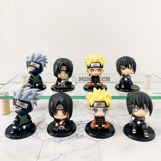 Combo 4 mô hình naruto mô hình naruto chibi ô decor, bộ 4 mô hình nhân vật naruto