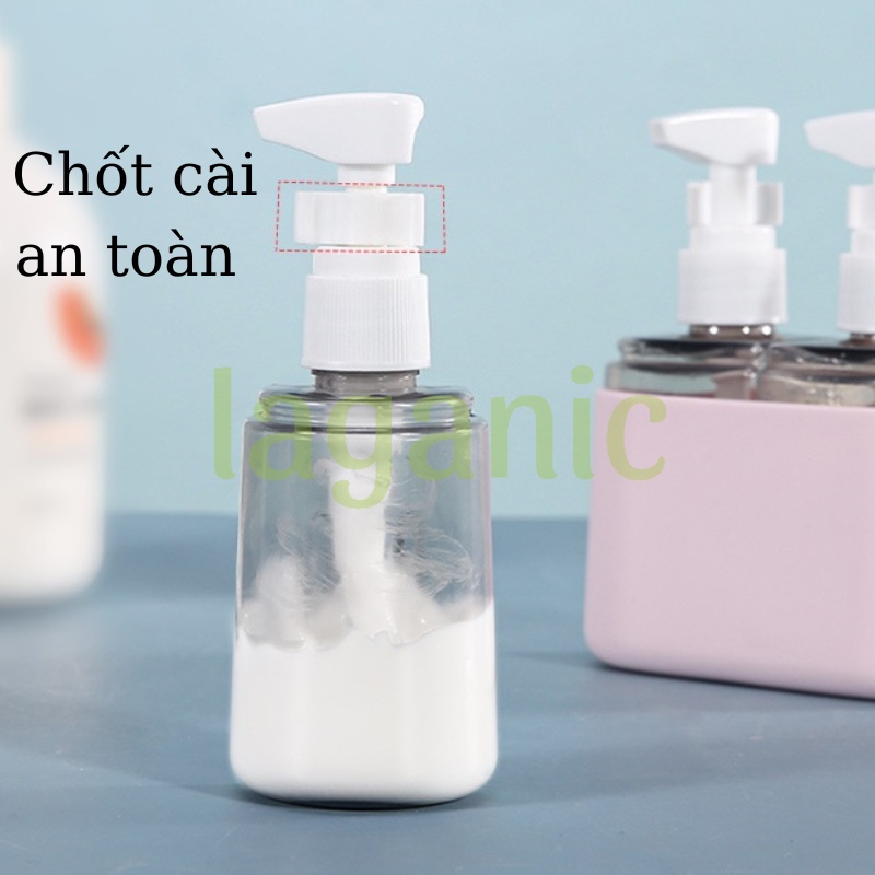 Bộ chiết mỹ phẩm, dầu gội du lịch All-in-One có chốt cài, vòi phun sương, xịt giọt LG741