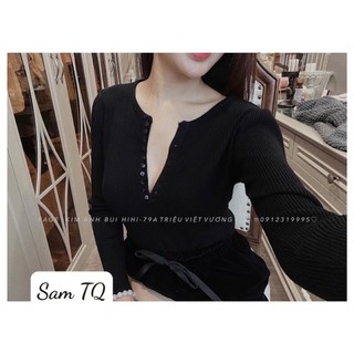 Áo len cài khuy chất len tăm