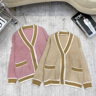 Áo cardigan len lông thỏ