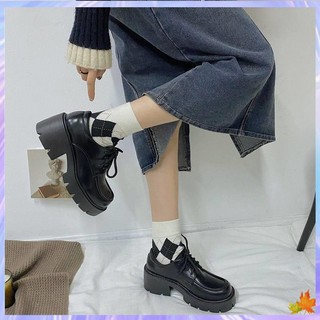 Giày lolita giày oxford giày da mũi tròn đế dày phong cách anh quốc cho nữ size 35-43 41 42