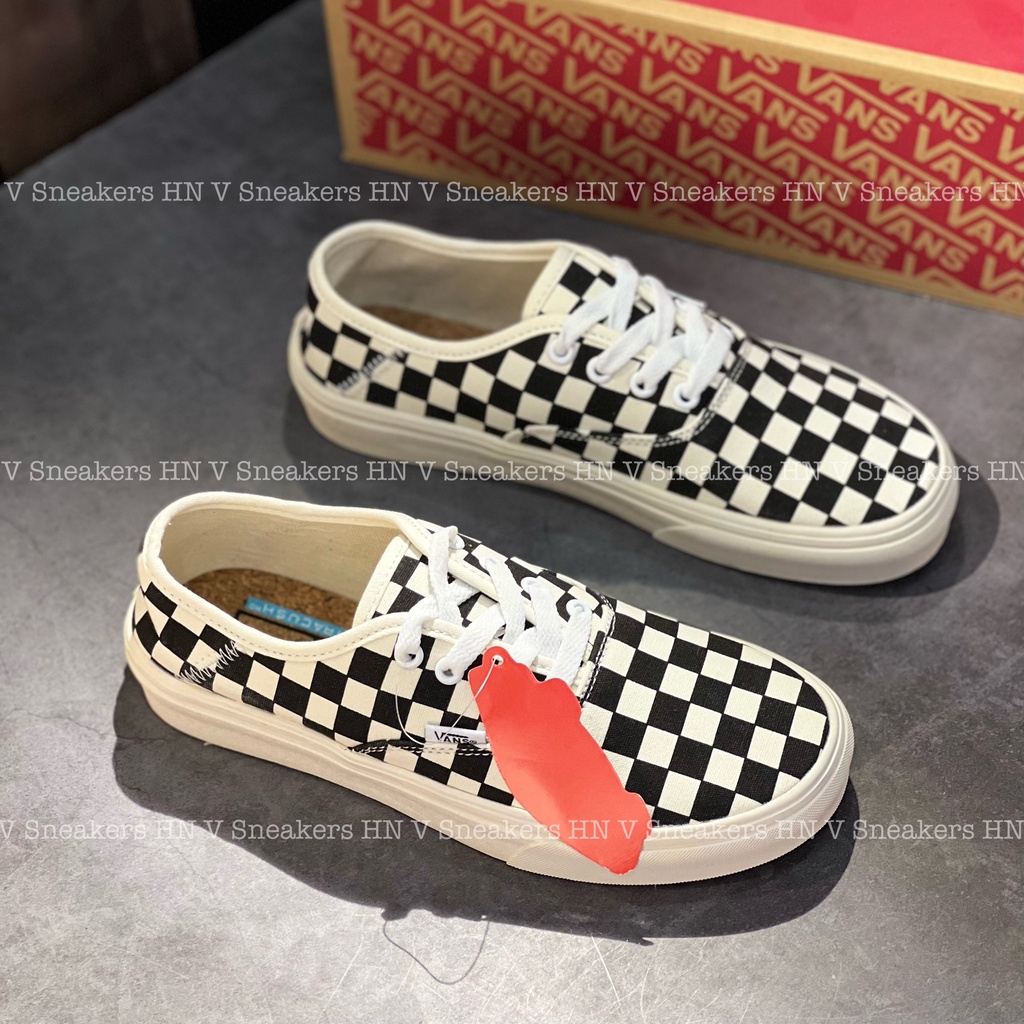 Giày Thể Thao Vans 44 DX Anaheim Factory Caro Black White/Van Kẻ Classic Trắng Đen Nam Nữ