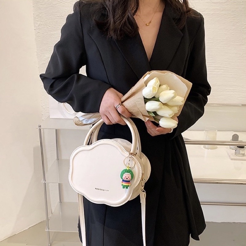 Túi xách nữ màu pastel kiểu dáng hình đám mây xinh xắn