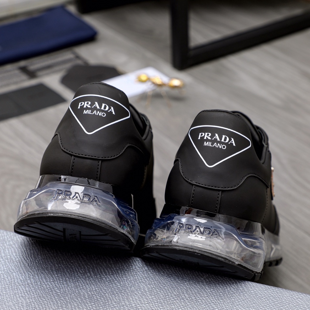Giày thể thao da thật thời trang nam cao cấp Prada sành điệu, thanh lịch và năng động