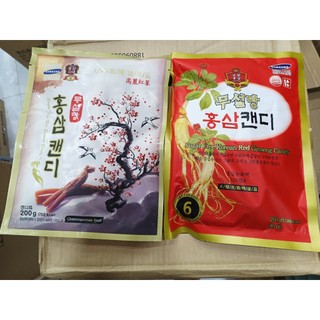 Kẹo hồng sâm không đường 200gr hàn quốc