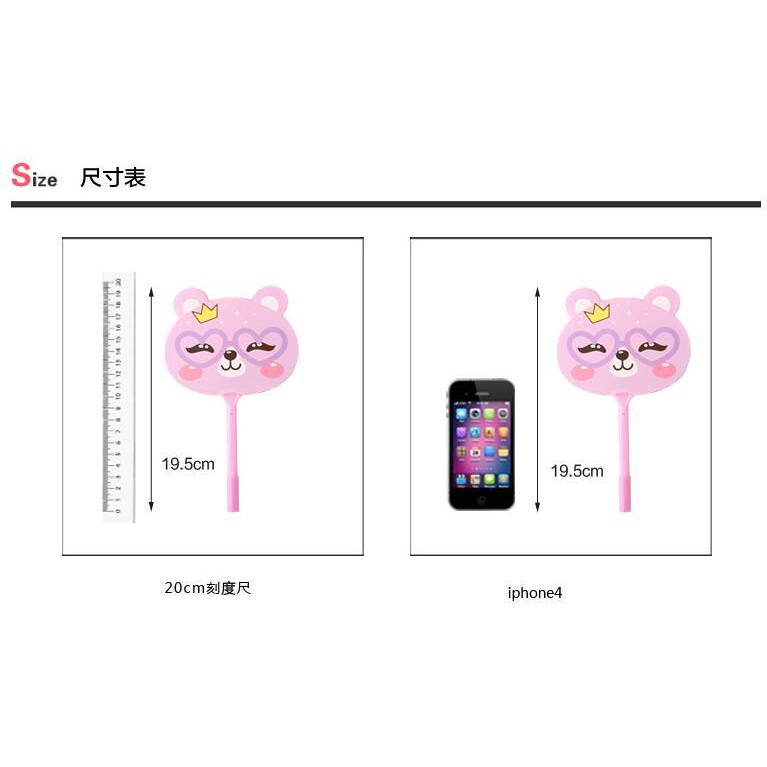 Y&amp;X Bút Bi Mực Xanh Thiết Kế Kiêm Quạt Cầm Tay Tiện Dụng