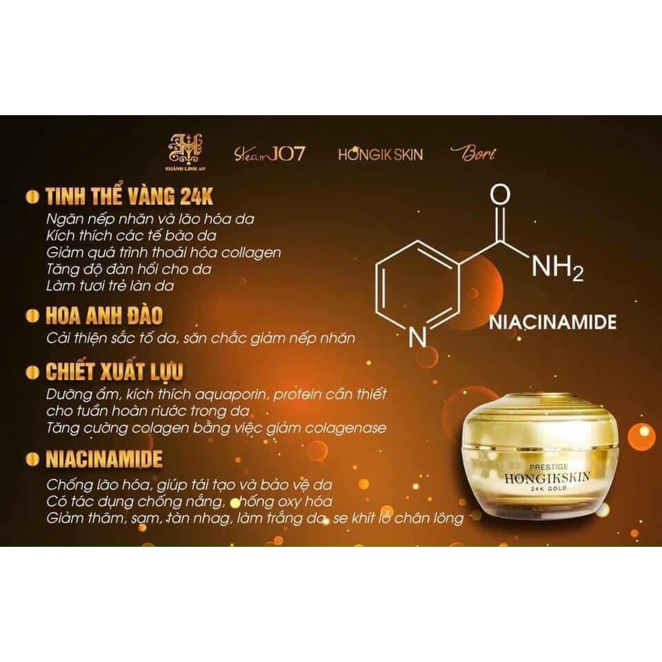 KEM VÀNG HONGIKSKIN 24K GOLD MEMORY CREAM HÀN SIZE 80GR