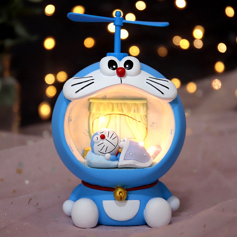 N07- Đèn ngủ Doraemon phát sáng trang trí cho kệ bàn làm viêc, bàn học, quà tặng sinh nhật độc đáo, siêu dễ thương.