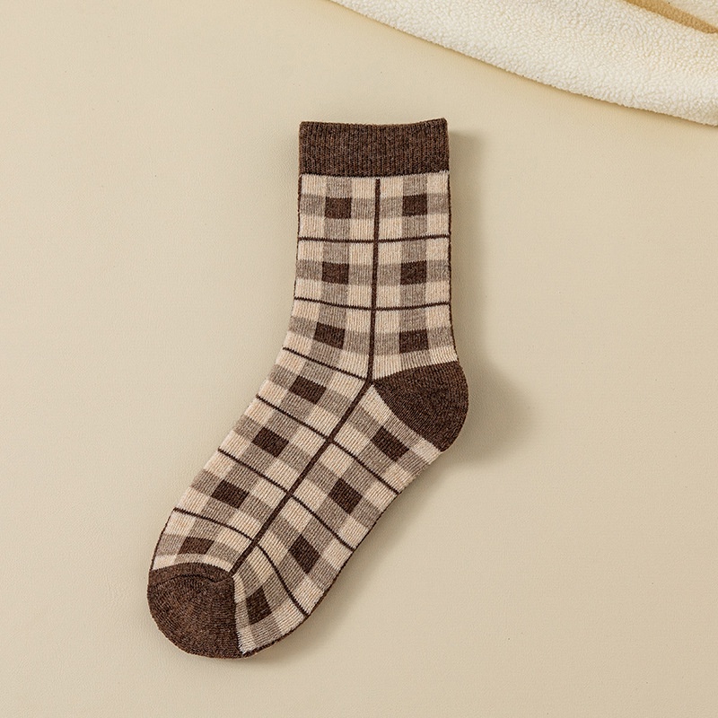 Vớ Cotton Lông Cừu Dày Dặn Giữ Ấm Mùa Thu Đông Phong Cách Nhật Bản Cho Nữ