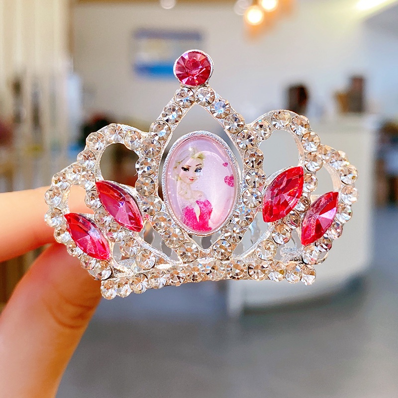 Cài vương miện cho bé gái phụ kiện tóc bé gái