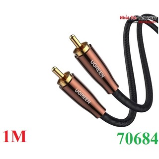 Cáp âm thanh audio coaxial rca to rca bọc nynol dài 1m ugreen 70684 cao cấp