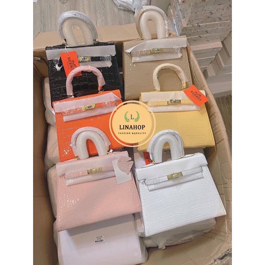 Túi Hơ mes vân rắn size 21 -25 bản mới nhất chuẩn loại đẹp Túi Xách Linahop