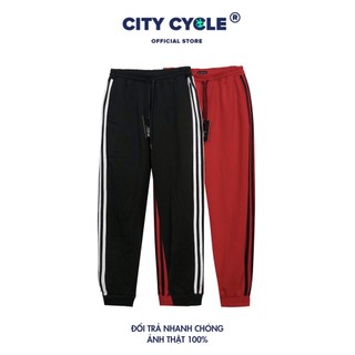 Quần jogger 3 sọc trơn City Cycle unisex form suông cạp chun nam nữ oversize Local Brand
