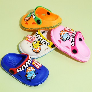 Dép sục trẻ em siêu nhẹ chống trơn trượt, sục bé trai bé gái đính hình khủng long nhỏ đáng yêu ,Sunnieshoes