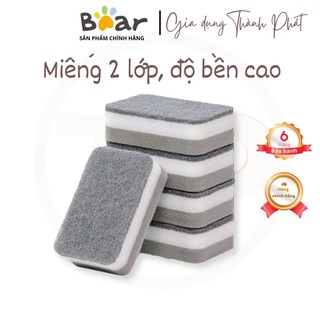 Miếng rửa chén, rửa bát đĩa, miếng bọt biển vệ sinh dầu mỡ, bụi bẩn, miếng cọ rửa, bàn chải bông 2 lớp, rửa nồi, rửa bàn