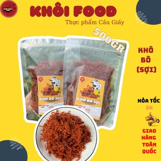 Khô bò sợi 5kg làm bánh tráng, ăn vặt hãng Khoifood