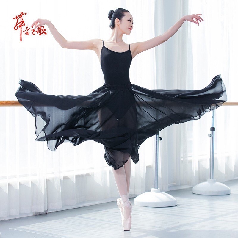 Chân váy múa xoè tròn 360 đo , 720 độ chất vải voan chiffon ombre chuyển màu