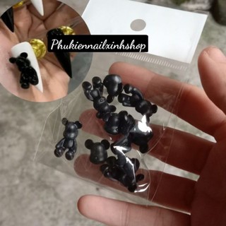 Set Phụ kiện gắn móng, charm gấu bearbrick gắn móng