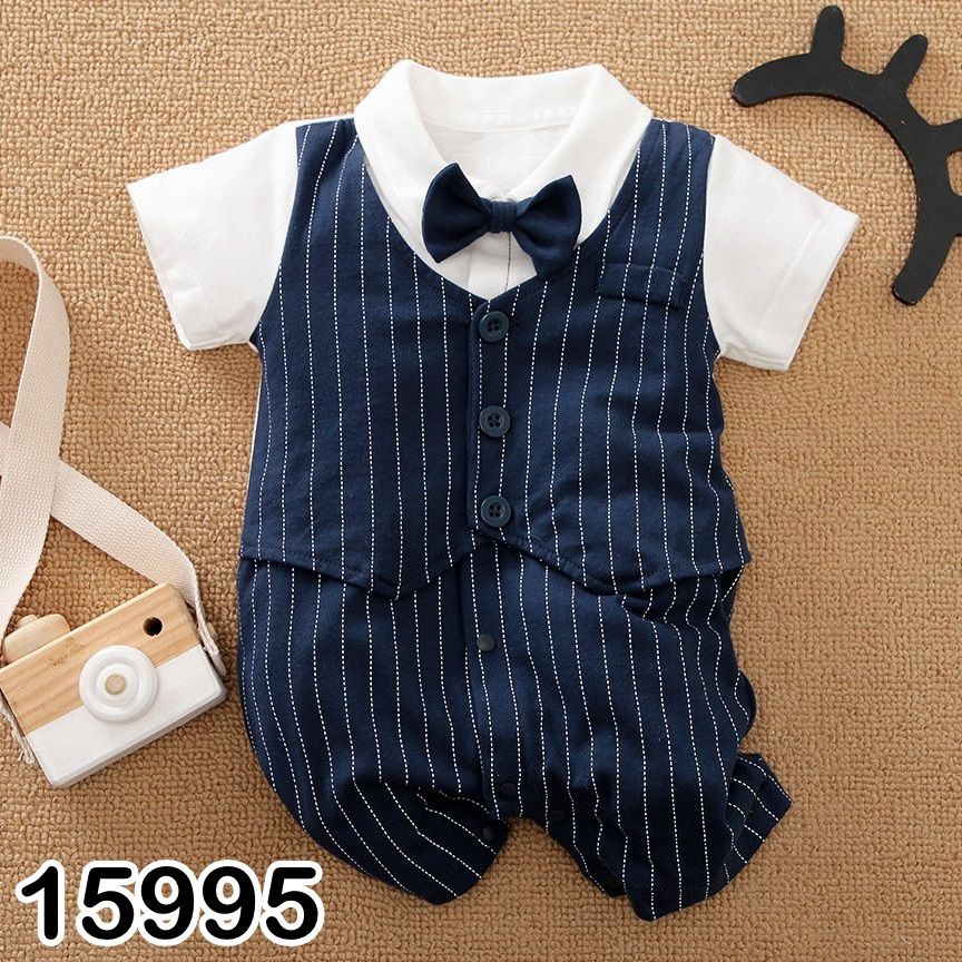 Set Body liền Bigbaby kèm nơ/cà vạt siêu đáng yêu cho bé trai 7-12kg